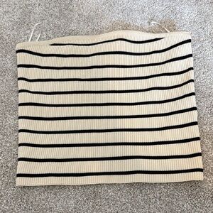 Striped Knit Top - Cream & Black